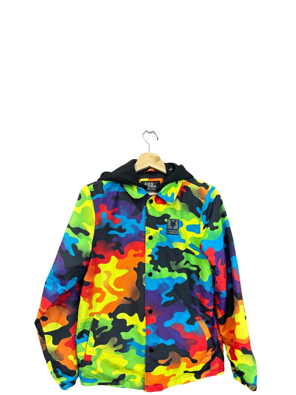 Zoo York Kids Neon Rainbow Camo Hoodie Jacket - XL (16)